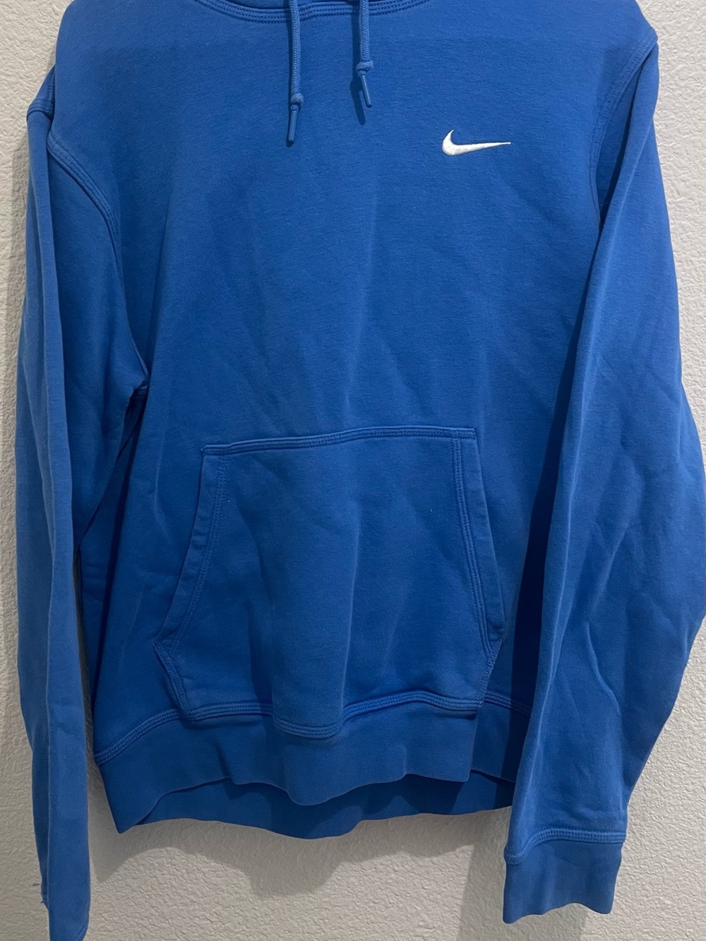 Nike Royal Blue Pullover Hoodie with White Swoosh